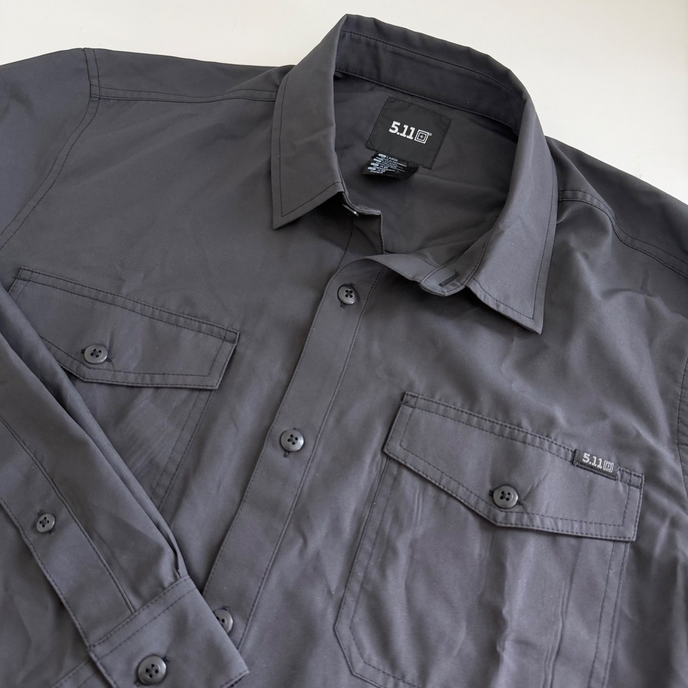 5.11 Tactical Freedom Flex Long Sleeve Shirt Black Mens Large 72521-098